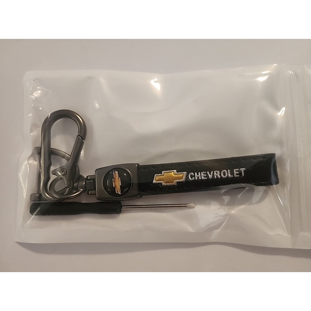 Chevrolet Luxury Leather Keychain Keyring‎ Chevrolet Logo